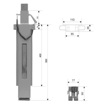 Стійка борту середня H-400 мм